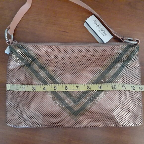 Whiting and Davis Bronze Mesh Shoulder Bag NWT - Picture 10 of 12